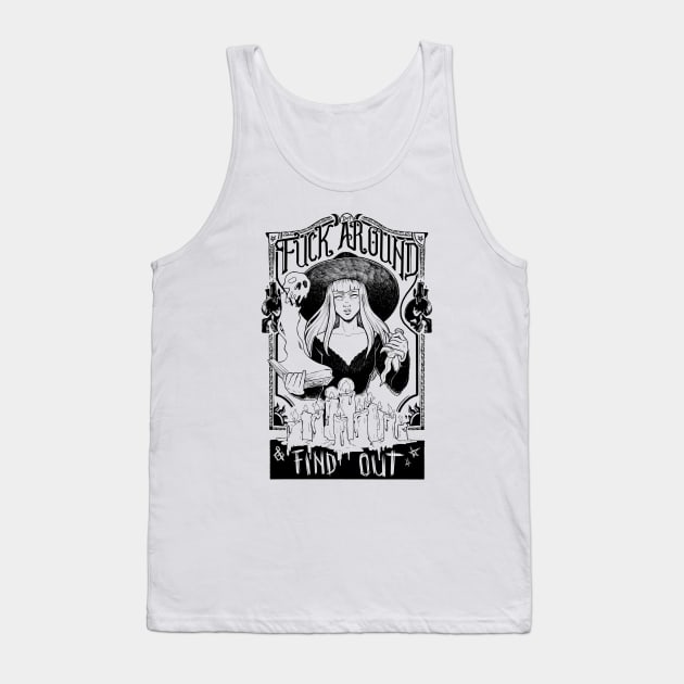 Don't Fuck With Witches B&W Tank Top by Merdet